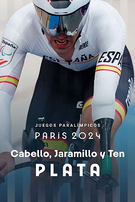  - España consigue la medalla de plata en 750 m sprint por equipos de ciclismo en pista