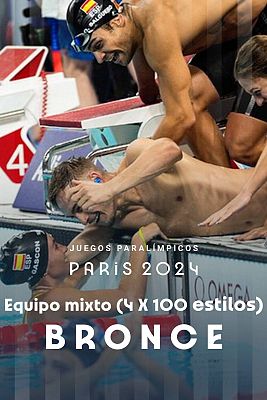 Natación Paralímpicos Paris 2024 - Juegos Paralímpicos | Bronce en relevo mixto 4x100 estilos