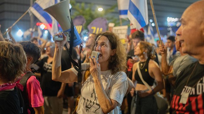 Telediario 1 - Cientos de manifestantes en Israel exigen la liberación de los rehenes