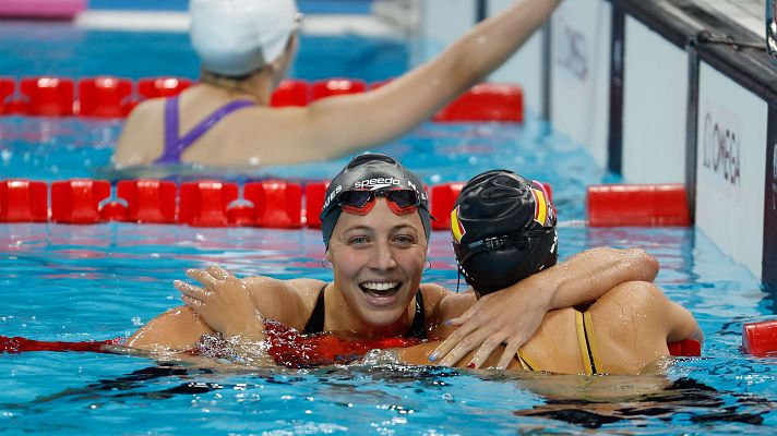 Natación Paralímpicos Paris 2024 - Doblete en 200m estilos femenino SM9 con plata de Nuria Marqués y bronce de Tasy Dmytriv