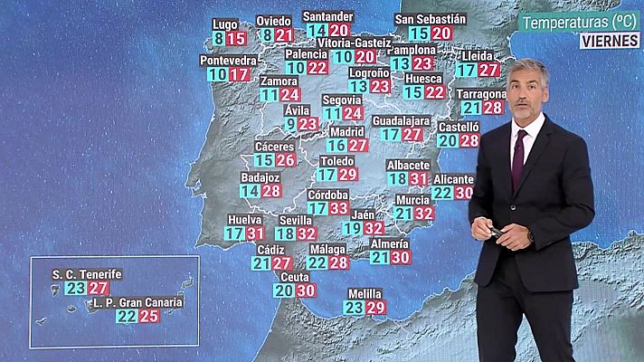 El tiempo - Las  máximas aumentarán en el centro este y oeste de Cataluña, descendiendo en el tercio noroeste, sudeste y Ampurdán