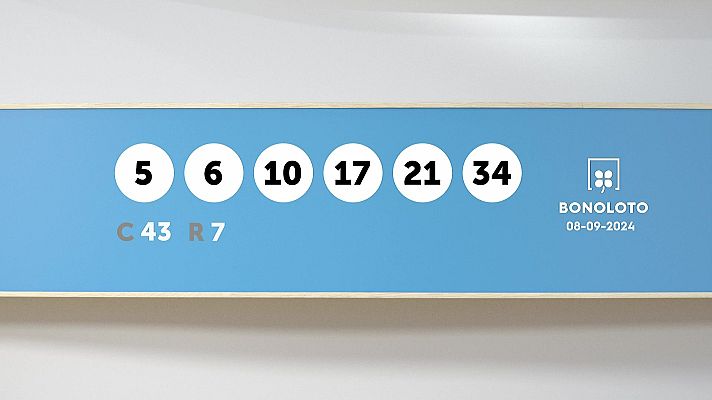 SELAE - Sorteo de la Lotería Bonoloto del 08/09/2024