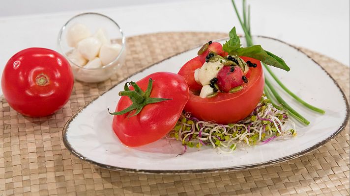 Saber vivir - Tomates rellenos de mozarella del chef Sergio Fernández