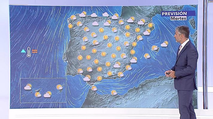 El tiempo - Intervalos de viento fuerte en el Estrecho, Ampurdán y con rachas muy fuertes en el bajo Ebro