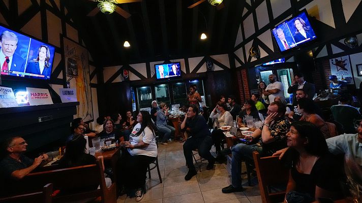 Telediario 1 - Así se vivió el debate en las 'Watch parties', las fiestas de los seguidores de Trump y Harris