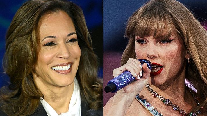 Telediario 2 - Taylor Swift anuncia que votará por Kamala Harris porque representa la "calma" frente al "caos"