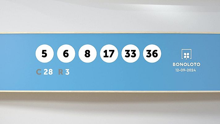 SELAE - Sorteo de la Lotería Bonoloto del 12/09/2024