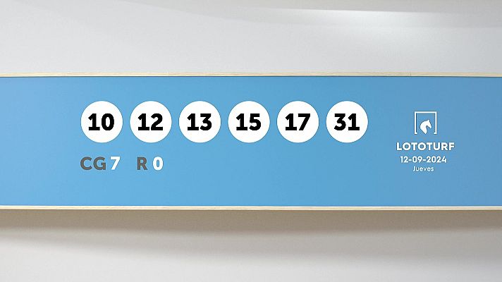 SELAE - Sorteo de la Lotería Lototurf del 12/09/2024