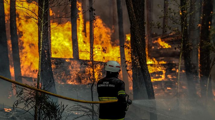 Telediario 1 - Incendios en Portugal: 5.000 efectivos luchan contra las llamas