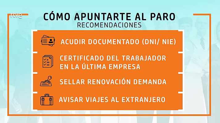 Aquí hay trabajo - Recomendaciones para pedir el paro
