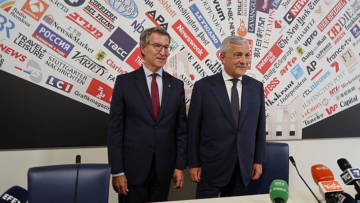 Telediario 1 - Feijóo pide al Gobierno seguir la política migratoria de Meloni