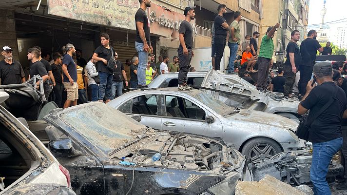 Telediario 1 - Se dispara la tensión en Oriente Próximo tras los intensos bombardeos entre Hizbulá e Israel