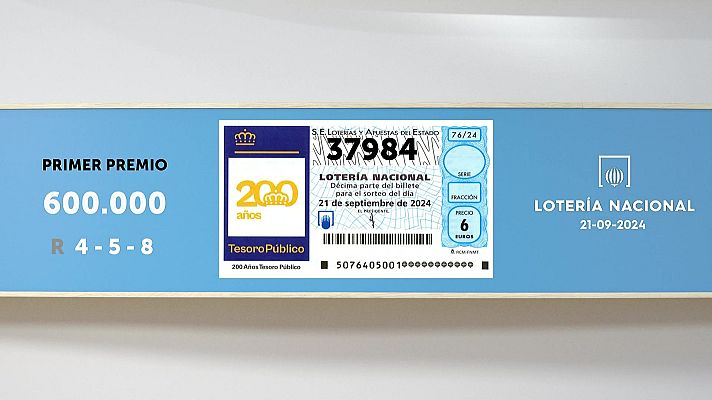 SELAE - Sorteo de la Lotería Nacional del 21/09/2024