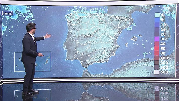 El tiempo - Chubascos y tormentas posiblemente fuertes en el extremo norte, centro y tercio este peninsular