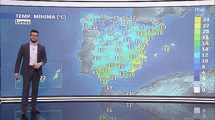 El tiempo - Chubascos fuertes y/o persistentes en el cantábrico oriental, Pirineo occidental y litoral catalán