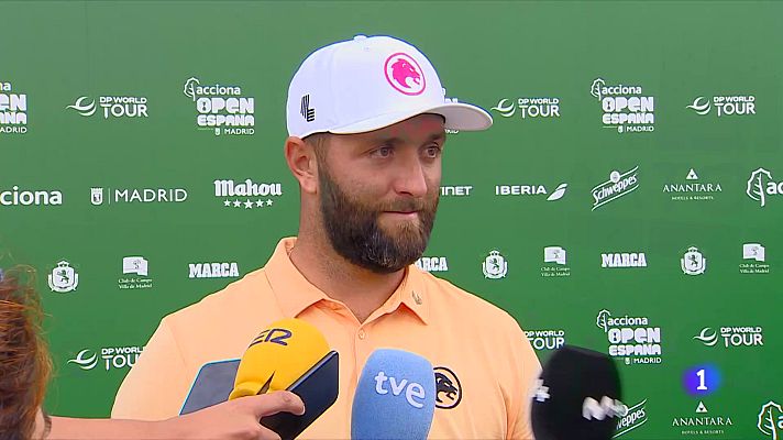 Telediario 2 - Jon Rahm busca en Madrid su cuarto Open de España de golf