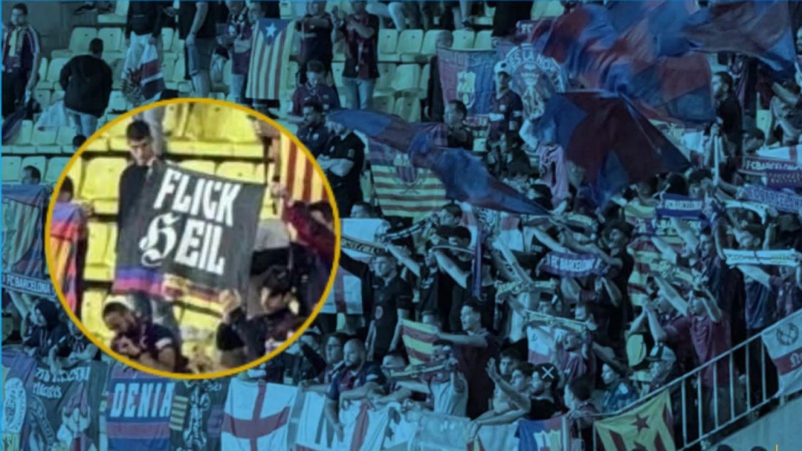 El Barcelona, sancionado por la UEFA por mostrar una pancarta nazi | Ver