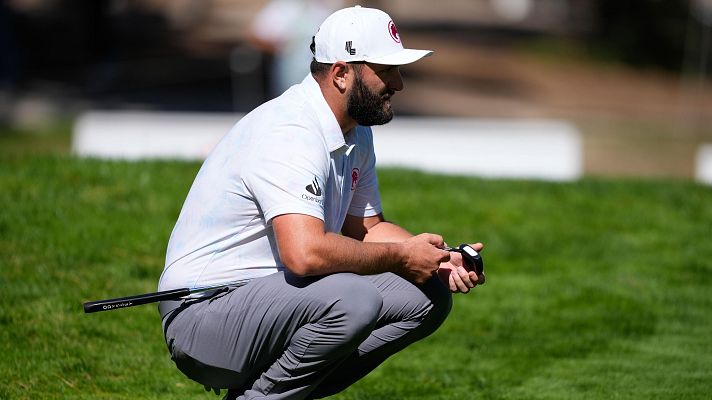 Telediario 1 - Jon Rahm en el top 3 del Open de España a pesar de una jornada irregular que sigue liderando Ángel Hidalgo