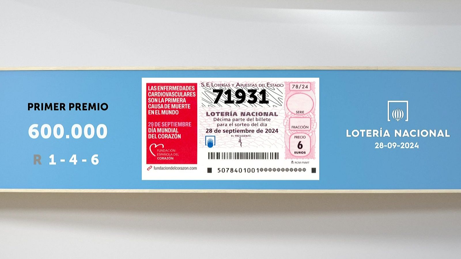 Sorteo de la Lotería Nacional del 28/09/2024 - Ver ahora