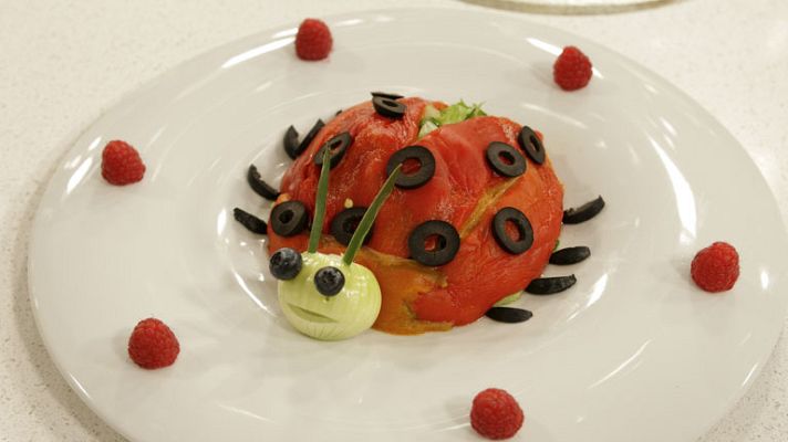 La mañana - Ensalada con forma de mariquita