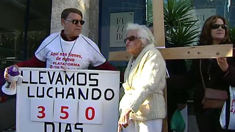 Nuevas protestas de los afectados por las participaciones preferentes.