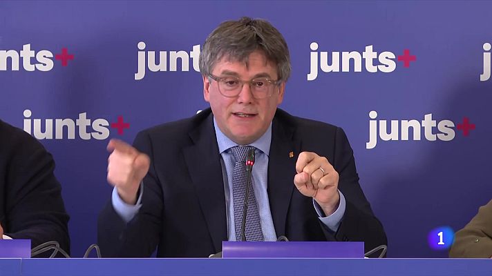 L'Informatiu - Puigdemont anima Junts a aprofitar la debilitat de Sánchez i Illa