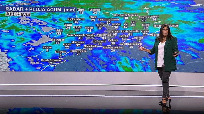 El temps - Una ploguda de fins a 70 mm, vent de nord i fresca