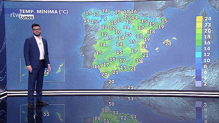 El tiempo - Las temperaturas máximas descenderán en el noroeste peninsular y medianías de Canarias