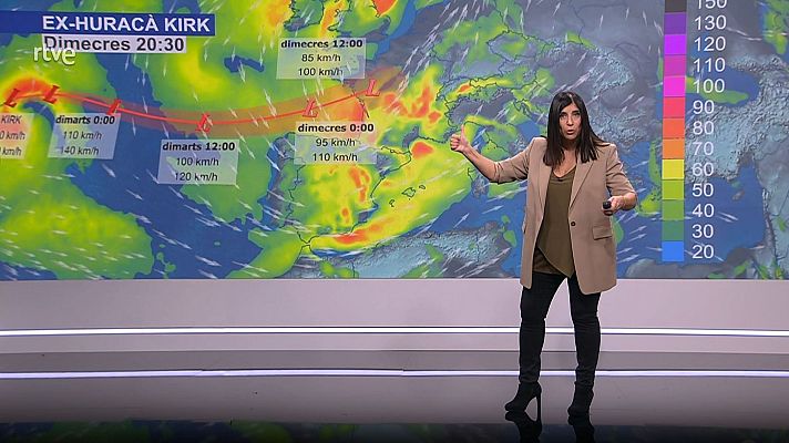 El temps - Restes de l'huracà Kirk a Catalunya: molt vent i poca pluja