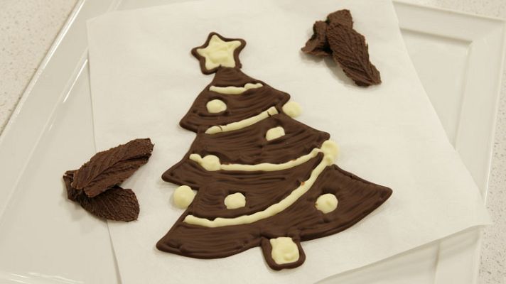 La mañana - Hojas de chocolate y figuritas