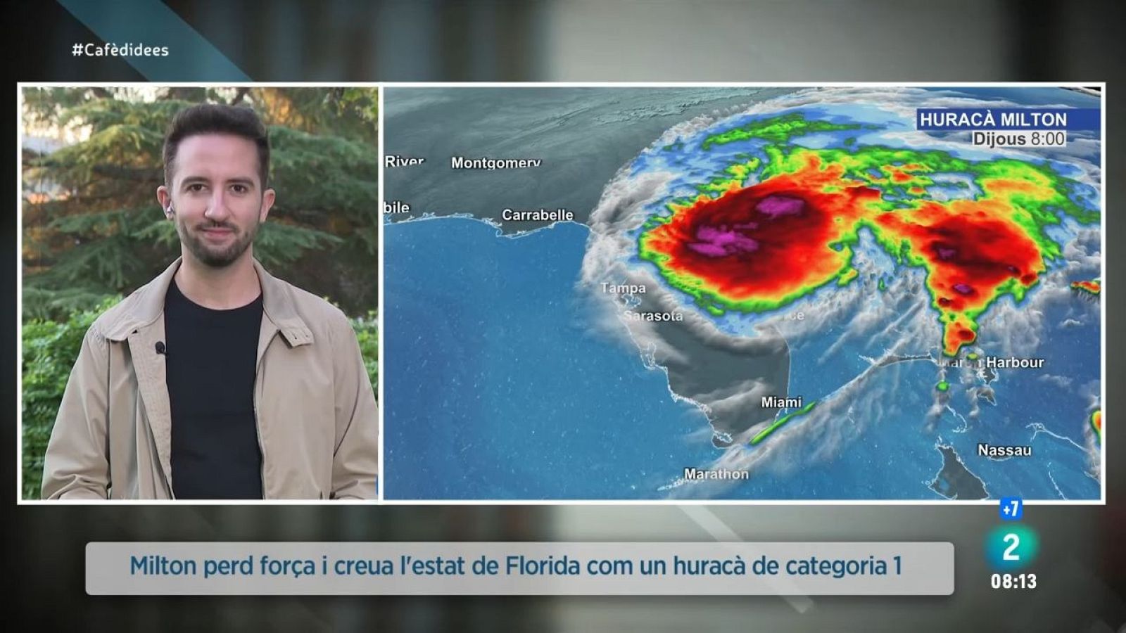 El Temps - Menys vent, sol, ruixats i amb l'huracà Milton a Florida | Veure