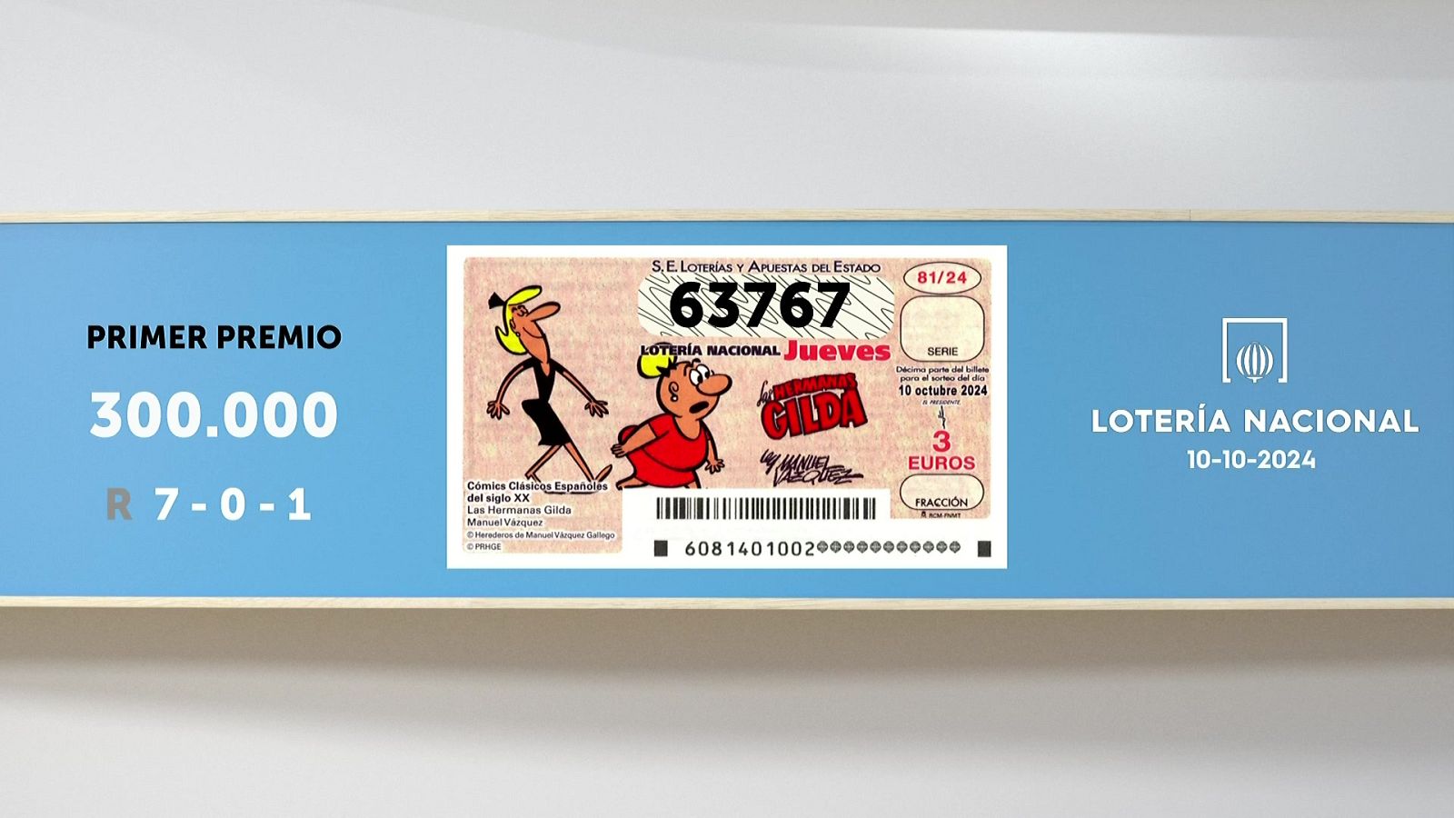 Sorteo de la Lotería Nacional del 10/10/2024 - Ver ahora