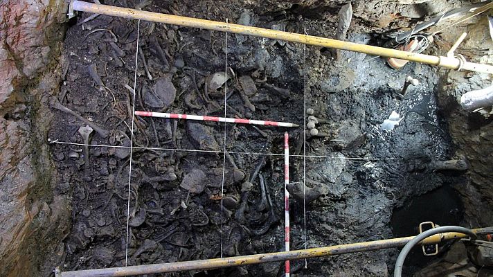 Telediario Fin de Semana - Identifican los restos de siete fusilados de la Guerra Civil en la mina Terría, en Valencia de Alcántara