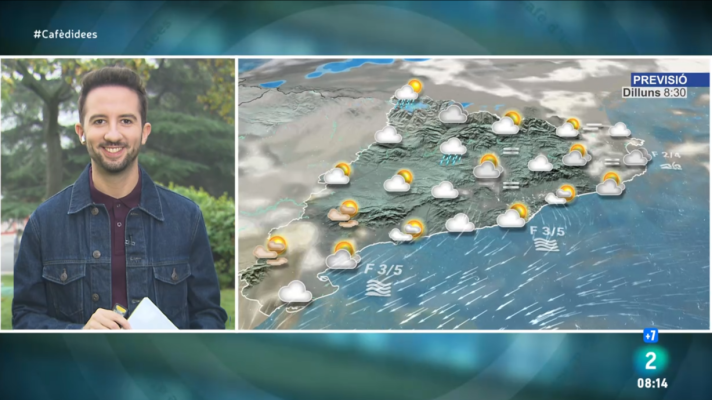 El temps - Núvols, pols sahariana i algun ruixat, però amb un ambient suau