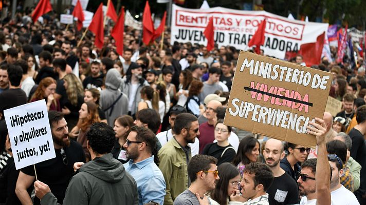 Telediario 1 - El Gobierno promete contundencia y medidas para garantizar el acceso a una vivienda digna