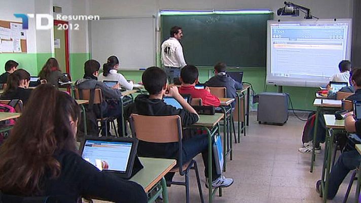 Telediario 1 - La reforma de Wert destaca entre las noticias educativas de 2012