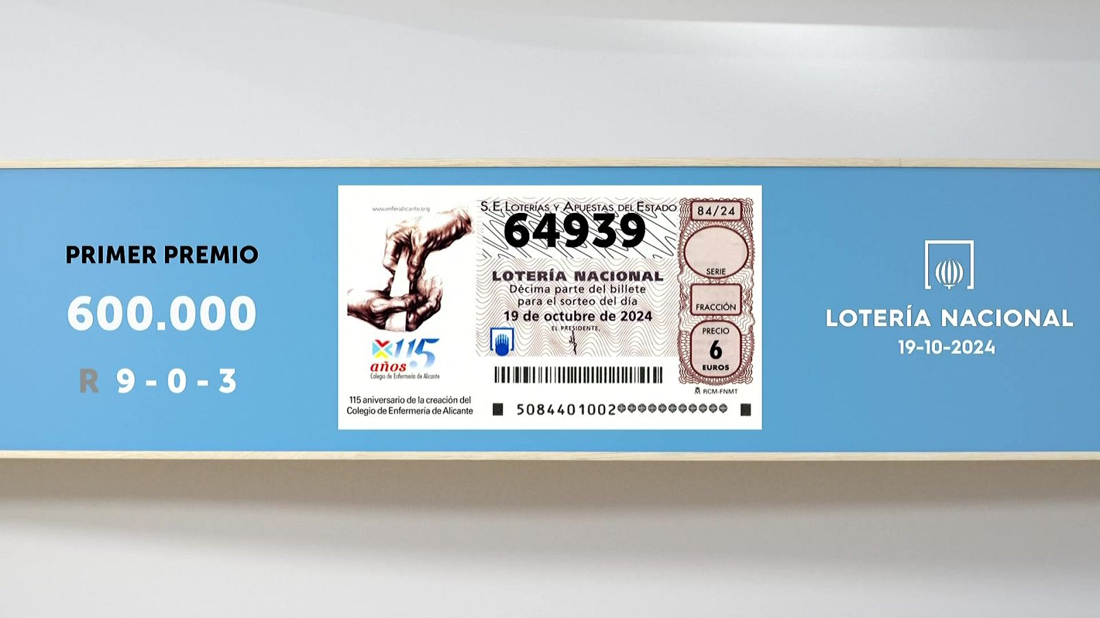 Sorteo de la Lotería Nacional del 19/10/2024 - Ver ahora