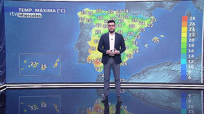 El tiempo - Intervalos de viento fuerte en los litorales oeste y noroeste de Galicia, sin descartar rachas muy fuertes