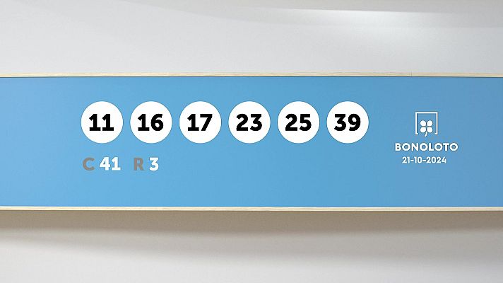 SELAE - Sorteo de la Lotería Bonoloto del 21/10/2024