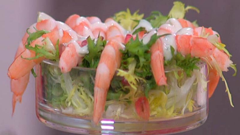 Cocina con Sergio - Cóctel de marisco con salsa de yogur