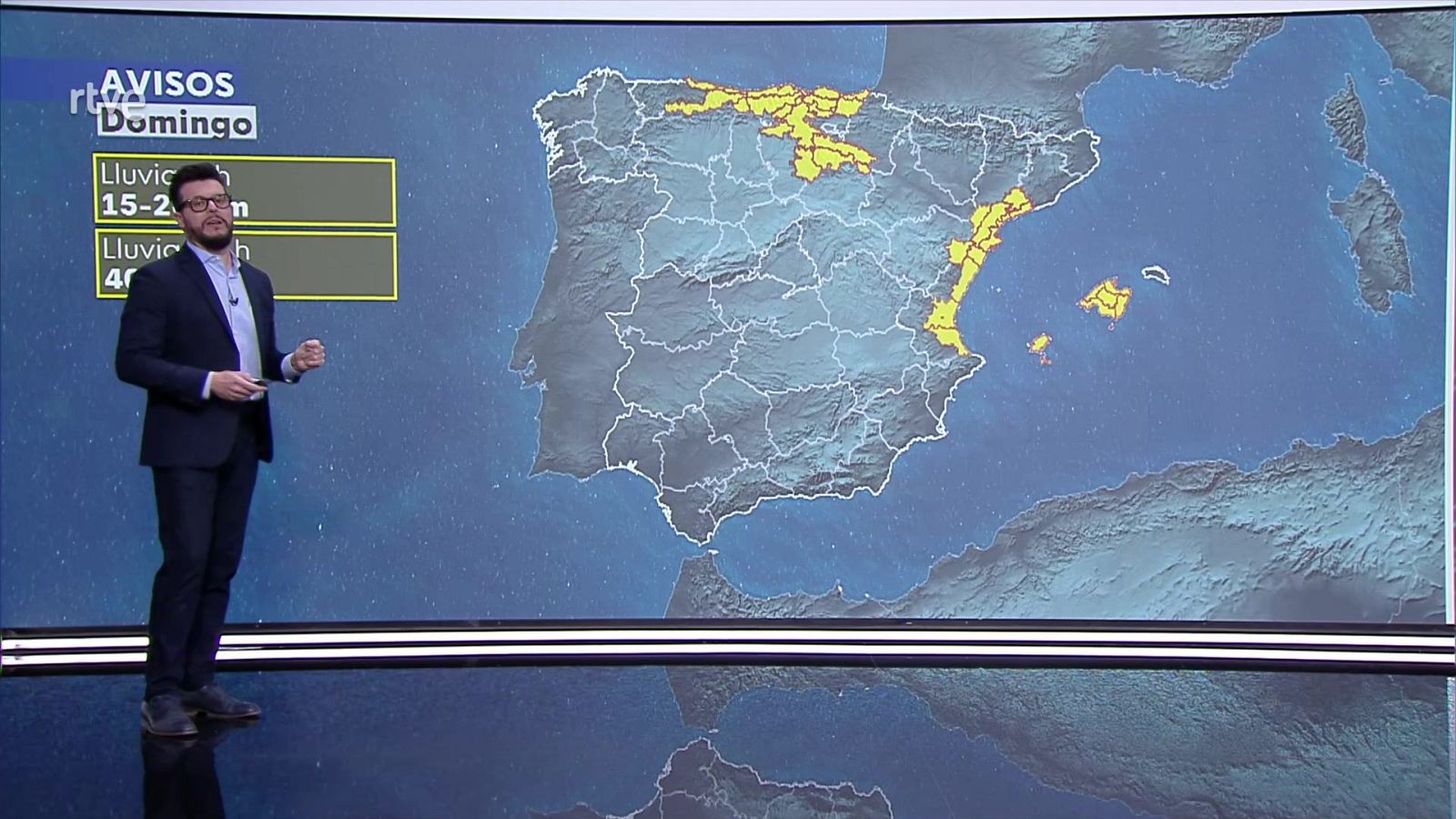 Chubascos y tormentas fuertes y/o persistentes, en nordeste, Levante y Baleares, muy fuertes en litorales catalanes - ver ahora