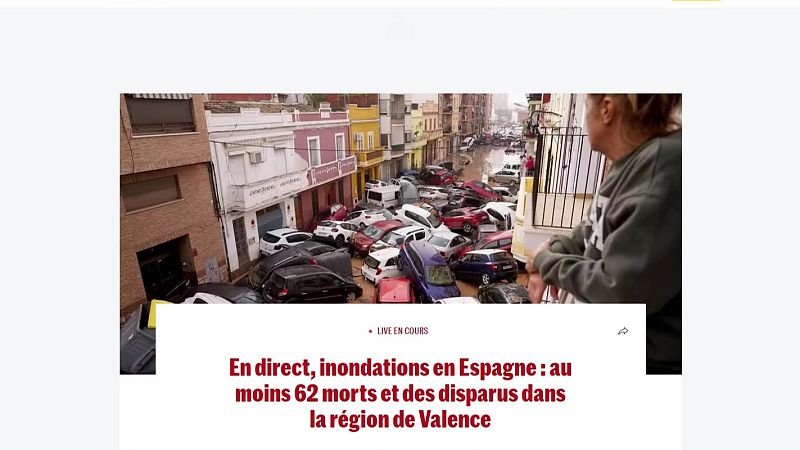 Medios y redes europeos cuentan la tragedia de la DANA en España - Informativo 24h | Ver