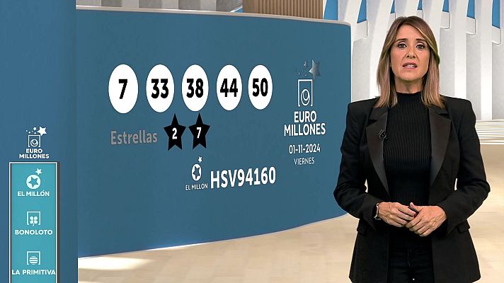 Loterías - Sorteo de la Bonoloto y Euromillones del 01/11/2024
