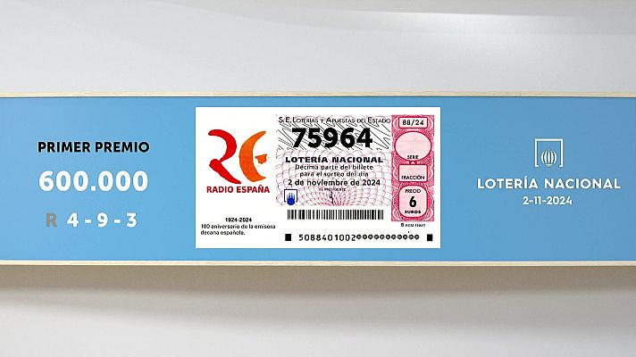 SELAE - Sorteo de la Lotería Nacional del 02/11/2024