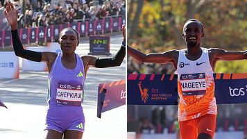 Sheila Chepkirui y Abdi Nageeye se coronan en el maratn de Nueva York