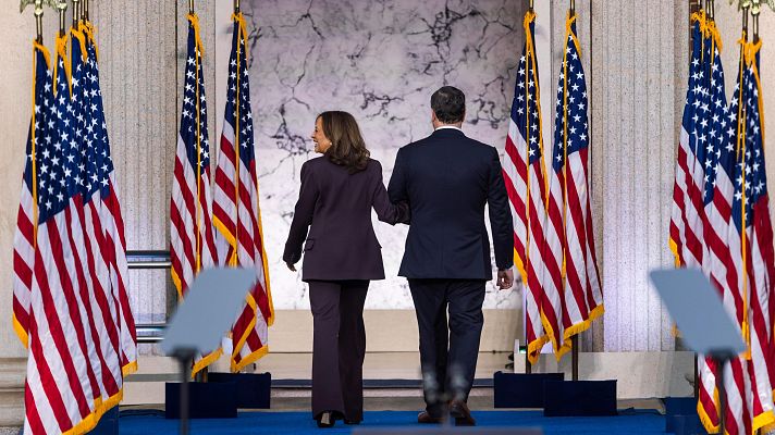 Telediario 1 - Harris llama a seguir luchando en su discurso tras su derrota contra Trump