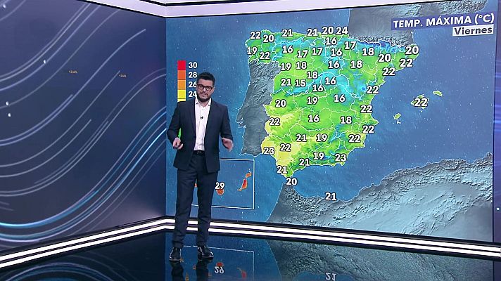 El tiempo - Temperaturas elevadas para la época en las islas Canarias orientales