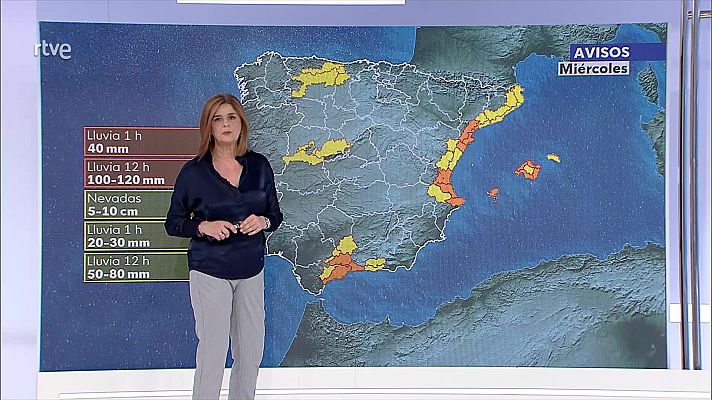 El tiempo - Chubascos fuertes con tormenta en Baleares y litoral de Cataluña, norte de Castellón y cabo de la Nao