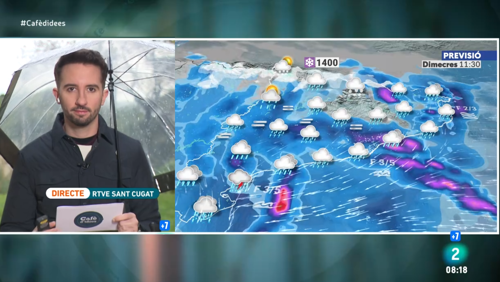 El Temps - Dimecres de forts aiguats i pluja abundant al sud de Catalunya | Veure