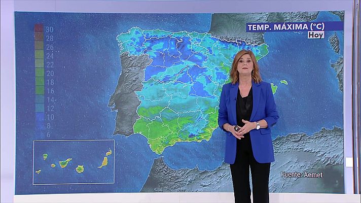 El tiempo - Intervalos de viento fuerte en litorales cantábricos